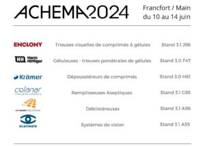 ACHEMA 2024 systemes de vision scanware déblistéreuse RBP sépoussiérage de comprimés KRAMER