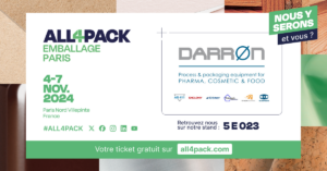 DARRON expose au salon de l'Emballage stand 5 E 023 ALL4PACK du 4 au 7 novembre 2024
