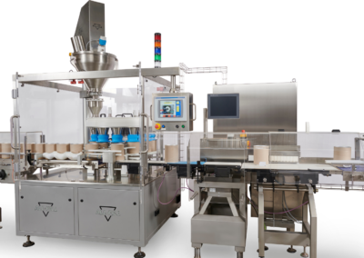 Machine à doser les poudres : Dosage lait maternisé lait en poudre café thé farines grains granules sel cacao levure pulvérulent haute cadence All-Fill CMR rotary
